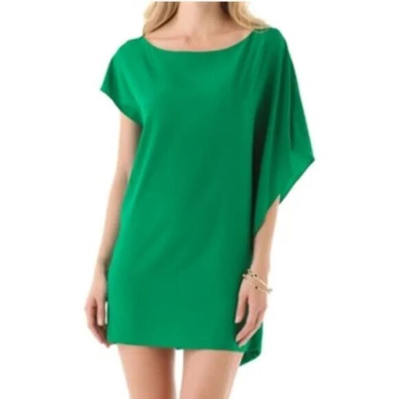 Ramy Brook "Marci" Dark Wine Red Silk Side Drape Satin Dresss size Medium - Picture 2 of 9